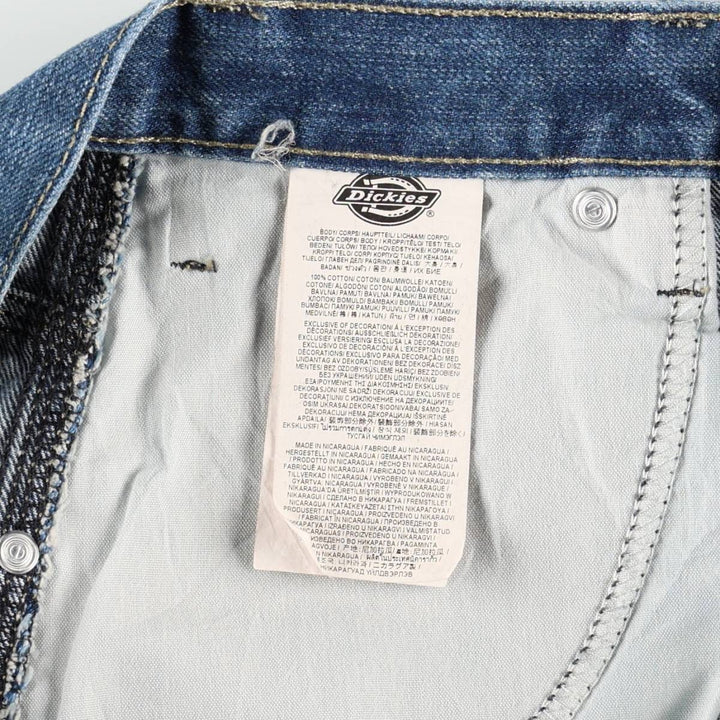 Dickies denim painter pants for men, equivalent to W32 cotton blue type Vintage Second Hand