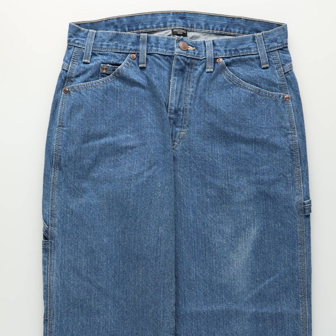 Dickies denim painter pants for men, equivalent to W32 cotton blue type Vintage Second Hand