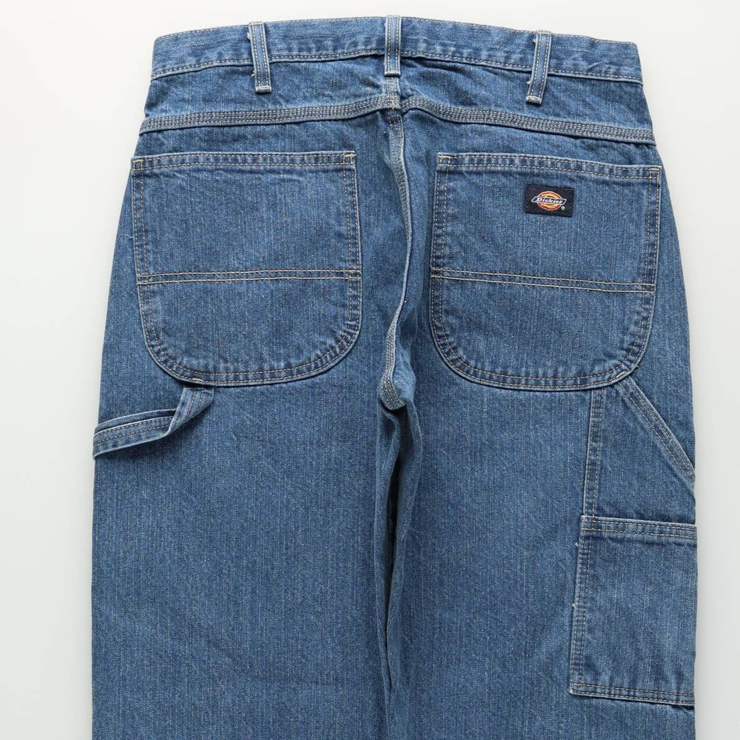 Dickies denim painter pants for men, equivalent to W32 cotton blue type Vintage Second Hand