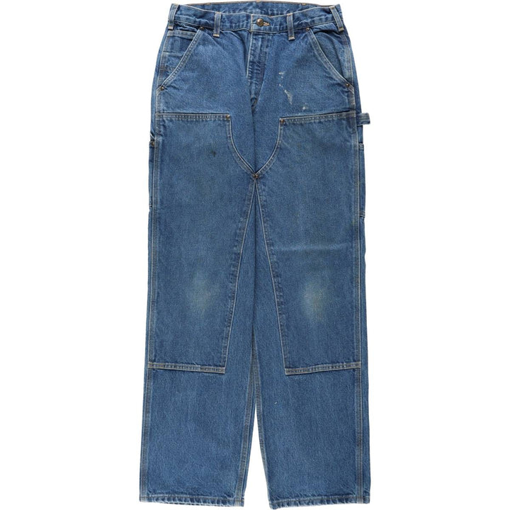 Carhartt Loose Original Fit Double Knee Denim Painter Pants, Men's Size W32 cotton blue type Vintage Second Hand