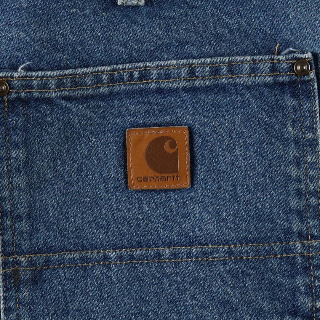 Carhartt Loose Original Fit Double Knee Denim Painter Pants, Men's Size W32 cotton blue type Vintage Second Hand