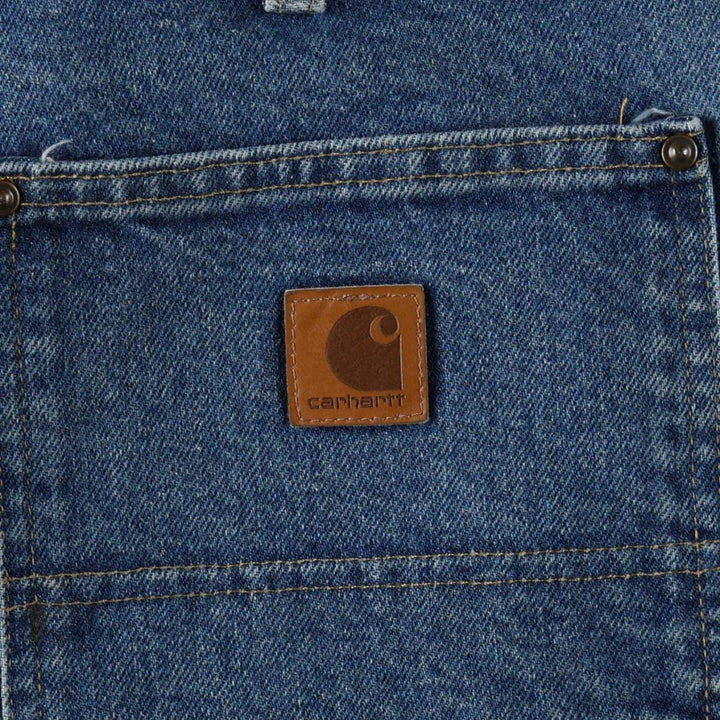 Carhartt Loose Original Fit Double Knee Denim Painter Pants, Men's Size W32 cotton blue type Vintage Second Hand