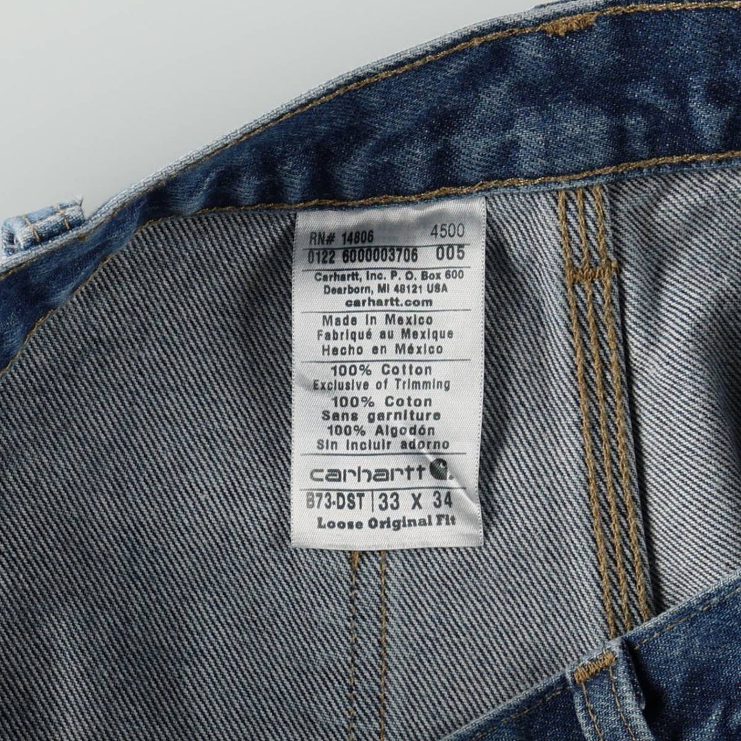 Carhartt Loose Original Fit Double Knee Denim Painter Pants, Men's Size W32 cotton blue type Vintage Second Hand