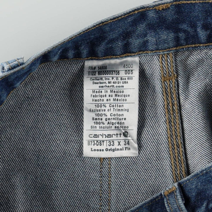 Carhartt Loose Original Fit Double Knee Denim Painter Pants, Men's Size W32 cotton blue type Vintage Second Hand