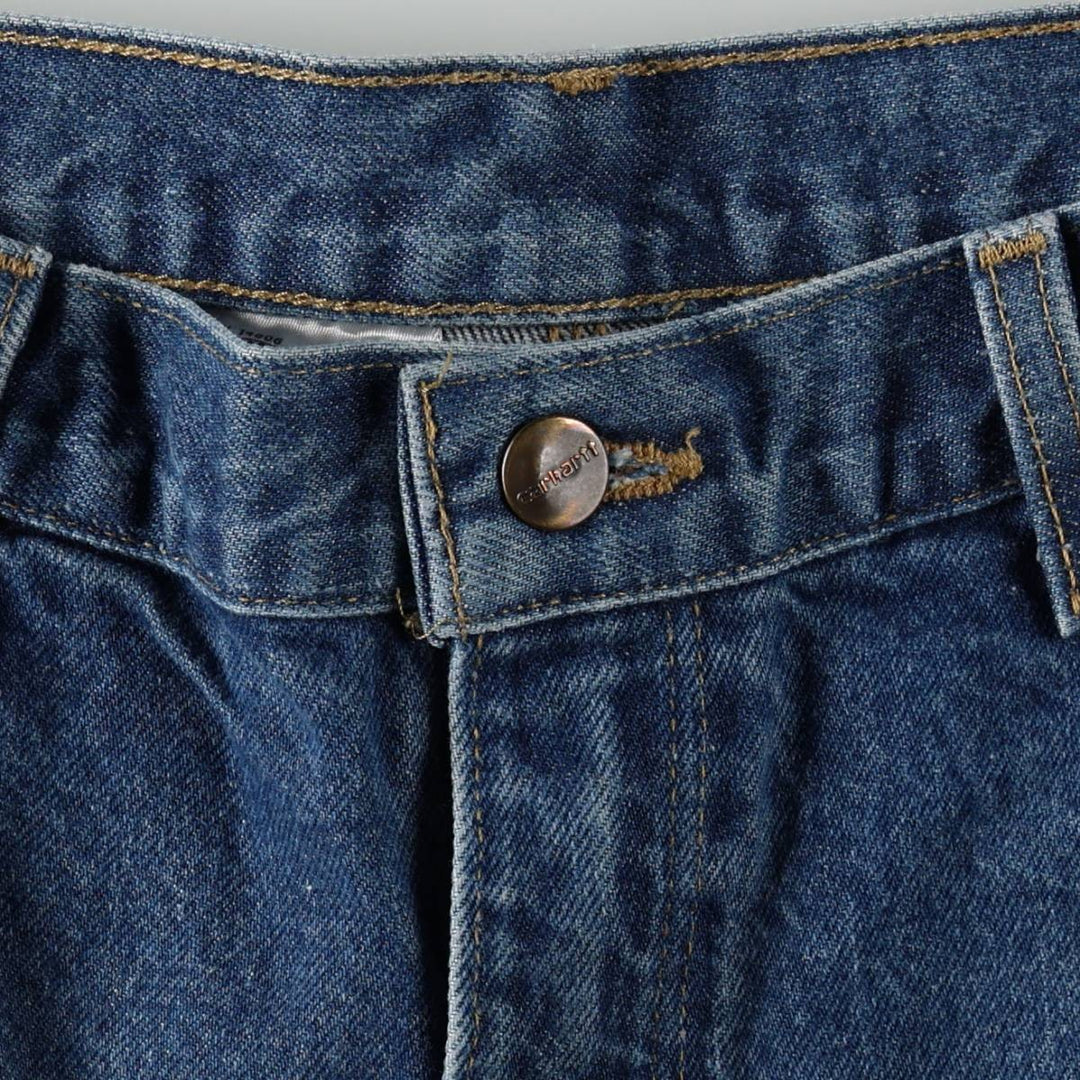 Carhartt Loose Original Fit Double Knee Denim Painter Pants, Men's Size W32 cotton blue type Vintage Second Hand