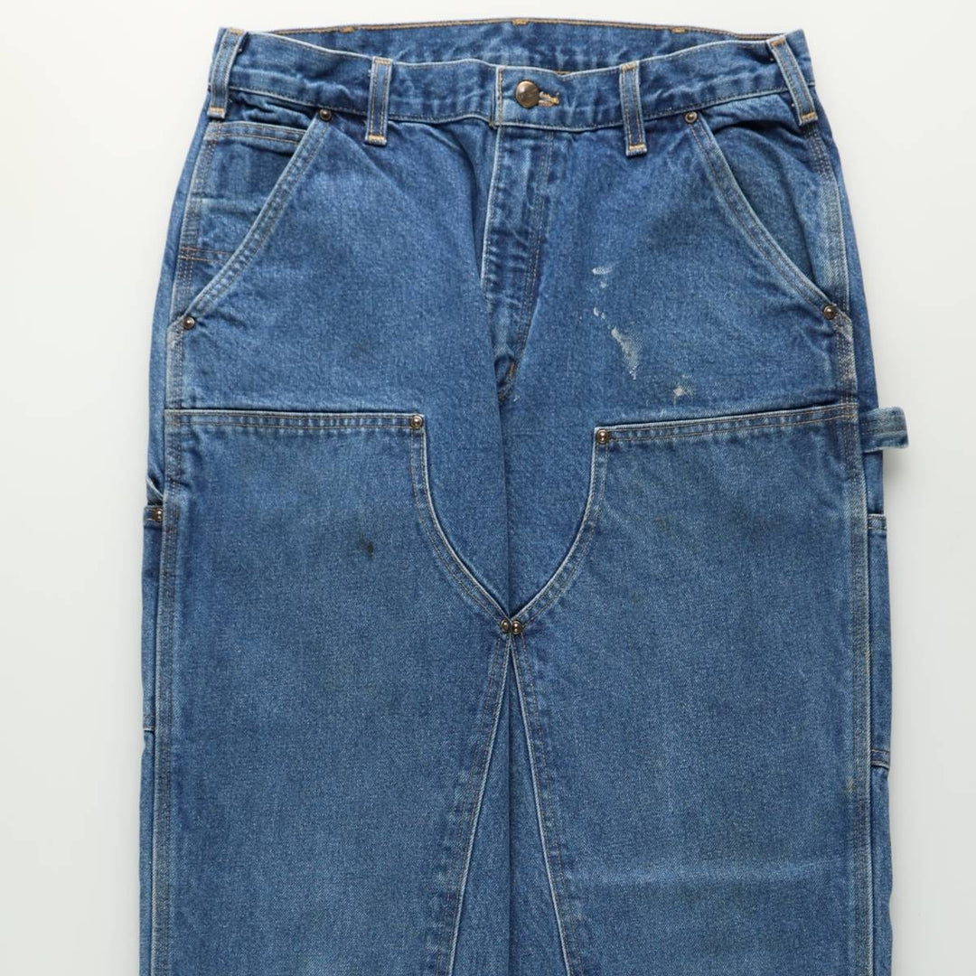 Carhartt Loose Original Fit Double Knee Denim Painter Pants, Men's Size W32 cotton blue type Vintage Second Hand