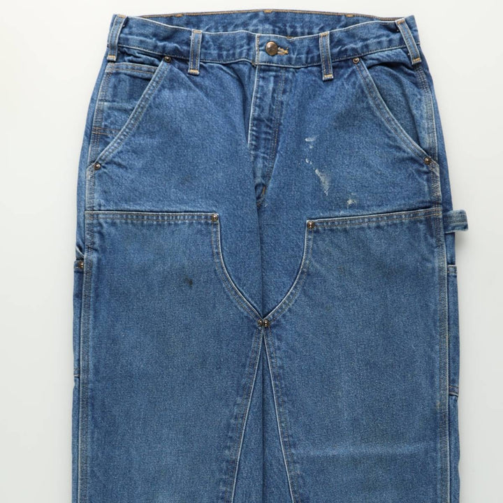 Carhartt Loose Original Fit Double Knee Denim Painter Pants, Men's Size W32 cotton blue type Vintage Second Hand