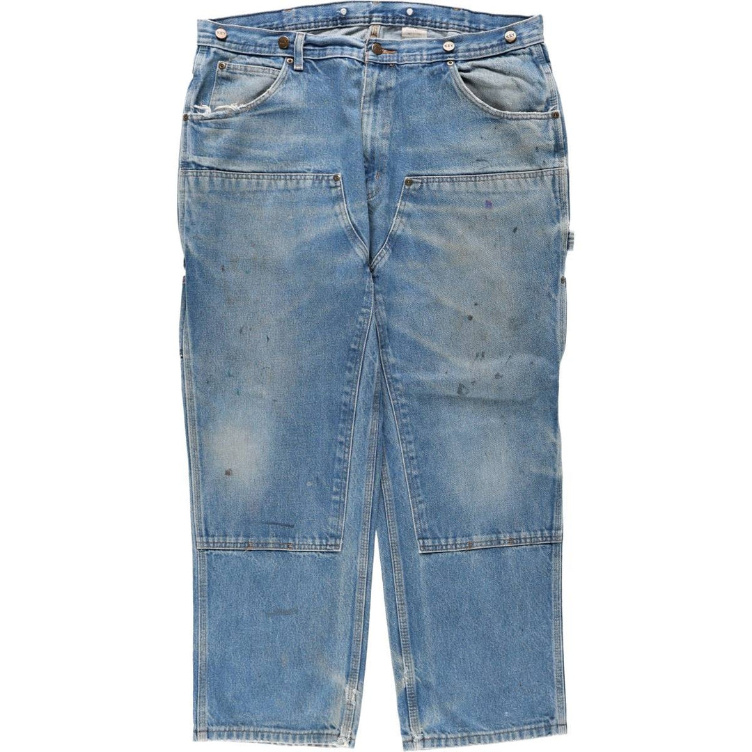 Key Double Knee Denim Painter Pants, Men's W39 (approx.) cotton blue type Vintage Second Hand