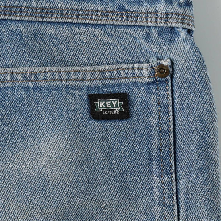 Key Double Knee Denim Painter Pants, Men's W39 (approx.) cotton blue type Vintage Second Hand