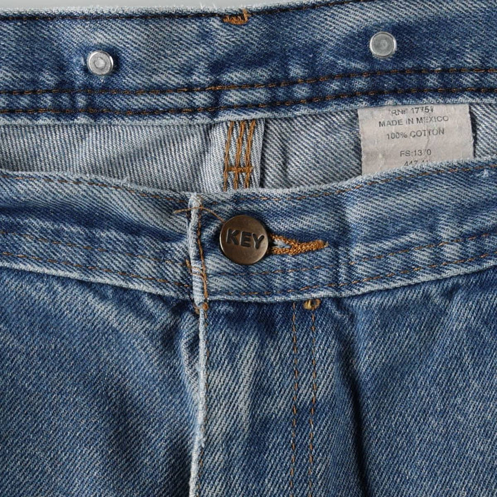 Key Double Knee Denim Painter Pants, Men's W39 (approx.) cotton blue type Vintage Second Hand