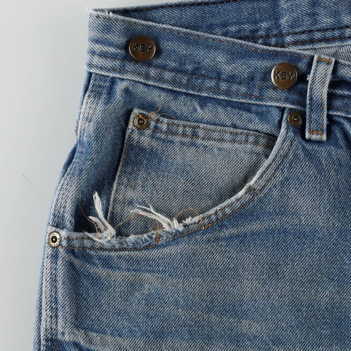 Key Double Knee Denim Painter Pants, Men's W39 (approx.) cotton blue type Vintage Second Hand