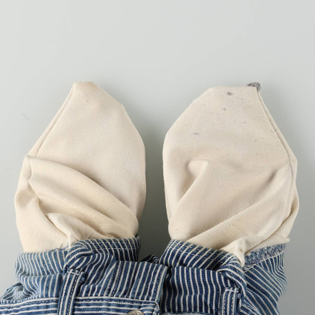 Pointer Stripe Pattern Hickory Stripe Denim Painter Pants, Made in USA, Men's Size W31 (approx.), Vintage cotton blue type Vintage Second Hand