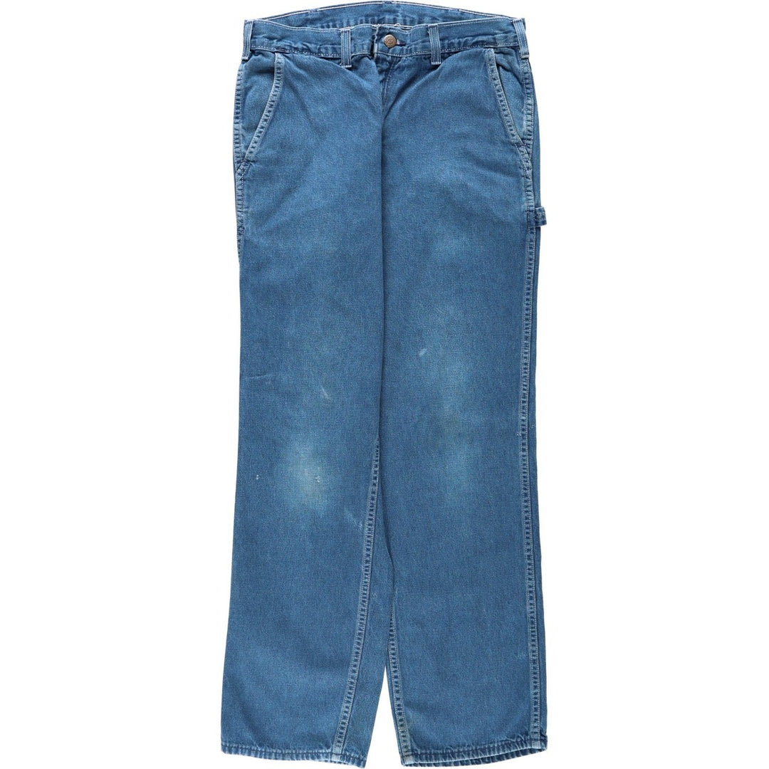 ~1980'S OSHKOSH B'gosh Denim Painter Pants, Made in USA, Men's W31 (approx.), Vintage cotton blue type Vintage Second Hand