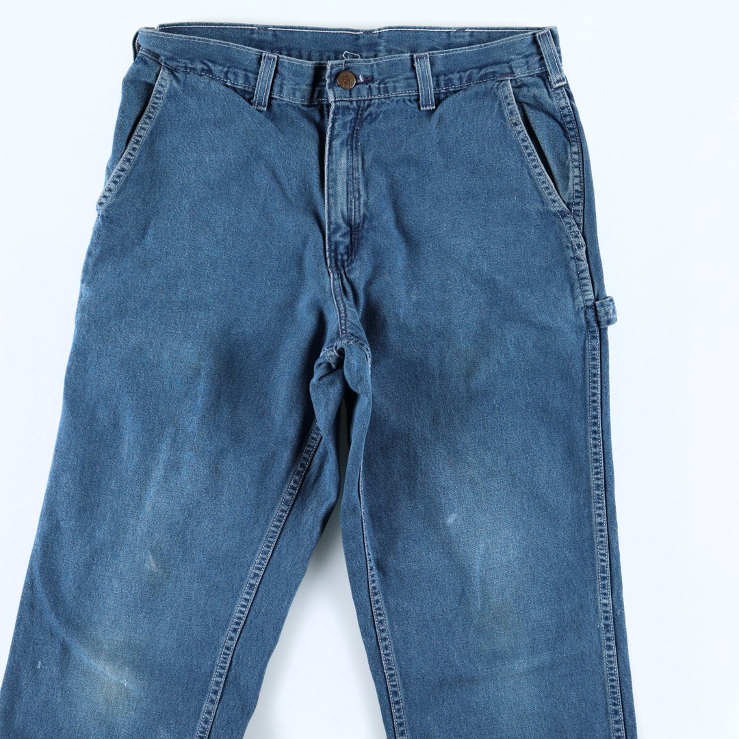 ~1980'S OSHKOSH B'gosh Denim Painter Pants, Made in USA, Men's W31 (approx.), Vintage cotton blue type Vintage Second Hand