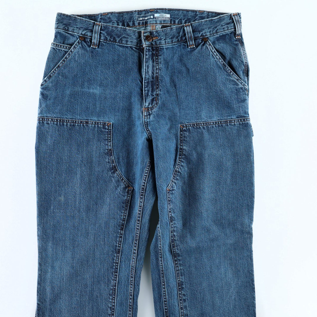 Carhartt Loose Fit Double Knee Denim Painter Pants, Men's W37 (approx.) cotton blue type Vintage Second Hand