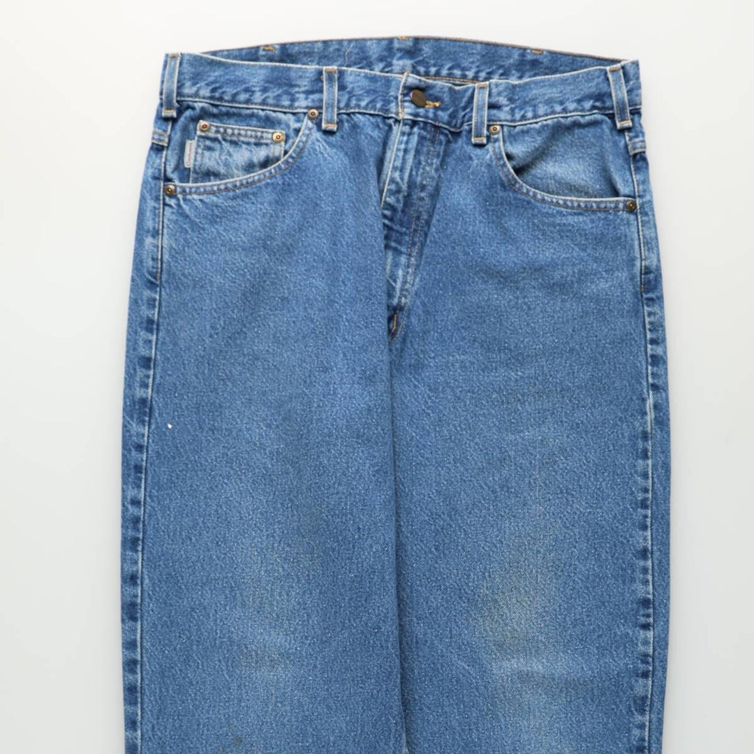 Carhartt Tapered Denim Pants for Men, W35 equivalent cotton blue type Vintage Second Hand