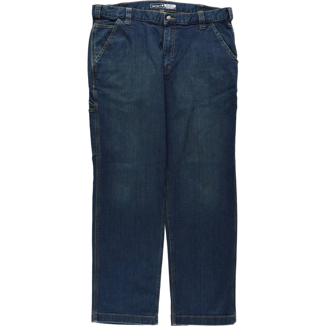Carhartt Relaxed Fit Tapered Denim Pants, Men's Size W38 (approx.) cotton Navy blue Vintage Second Hand
