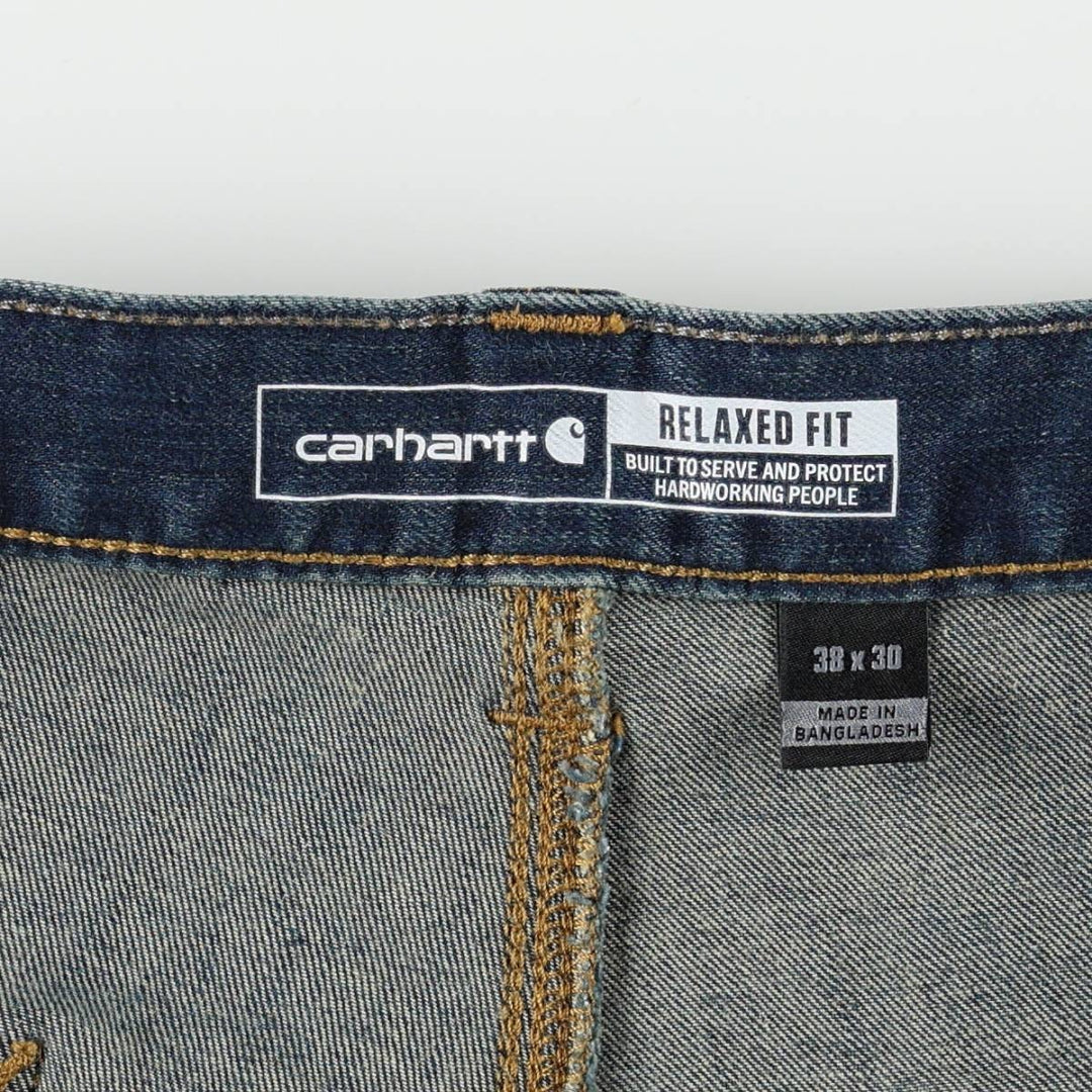 Carhartt Relaxed Fit Tapered Denim Pants, Men's Size W38 (approx.) cotton Navy blue Vintage Second Hand