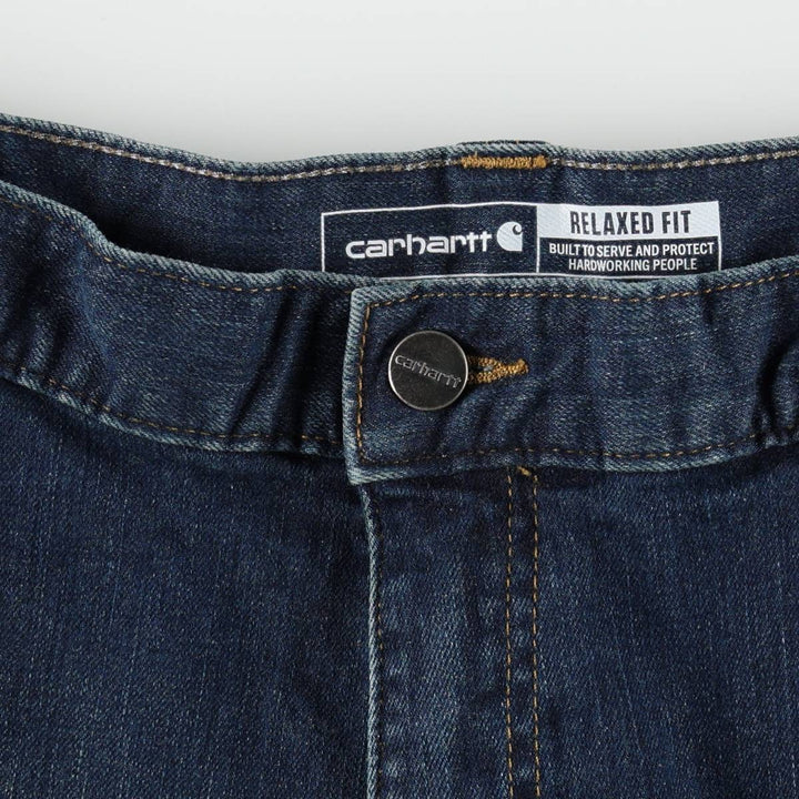 Carhartt Relaxed Fit Tapered Denim Pants, Men's Size W38 (approx.) cotton Navy blue Vintage Second Hand