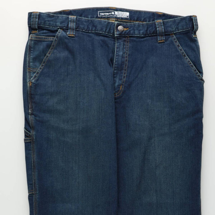 Carhartt Relaxed Fit Tapered Denim Pants, Men's Size W38 (approx.) cotton Navy blue Vintage Second Hand