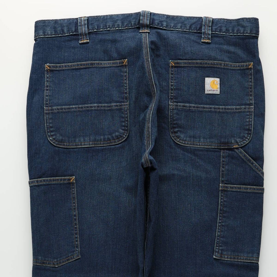Carhartt Relaxed Fit Tapered Denim Pants, Men's Size W38 (approx.) cotton Navy blue Vintage Second Hand