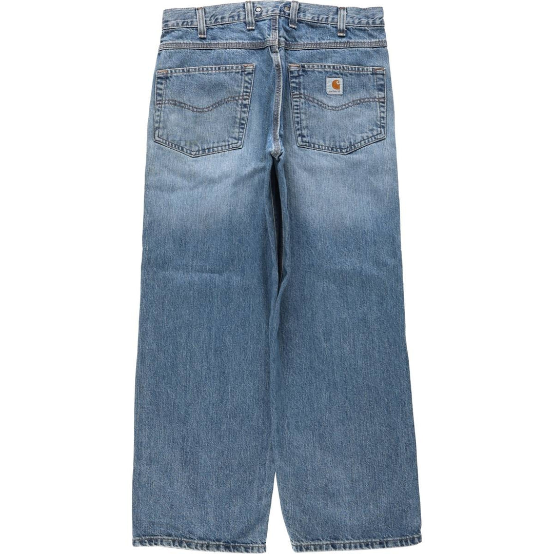 Carhartt Loose Fit Tapered Denim Pants, Men's Size W34 (approx.) cotton blue type Vintage Second Hand