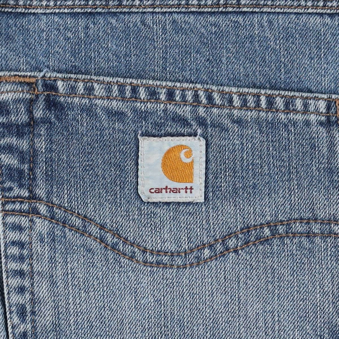 Carhartt Loose Fit Tapered Denim Pants, Men's Size W34 (approx.) cotton blue type Vintage Second Hand
