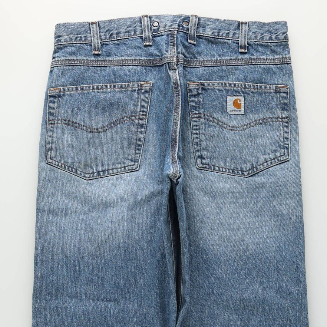 Carhartt Loose Fit Tapered Denim Pants, Men's Size W34 (approx.) cotton blue type Vintage Second Hand