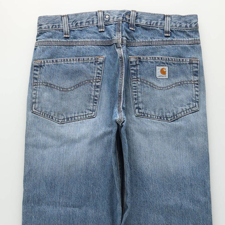 Carhartt Loose Fit Tapered Denim Pants, Men's Size W34 (approx.) cotton blue type Vintage Second Hand