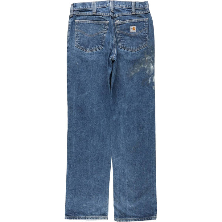 Carhartt FR Series Relaxed Fit Straight Denim Pants, Men's Size W34 (approx.) cotton blue type Vintage Second Hand
