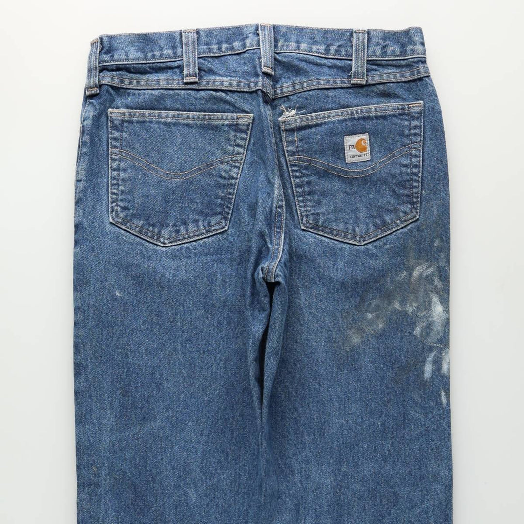 Carhartt FR Series Relaxed Fit Straight Denim Pants, Men's Size W34 (approx.) cotton blue type Vintage Second Hand