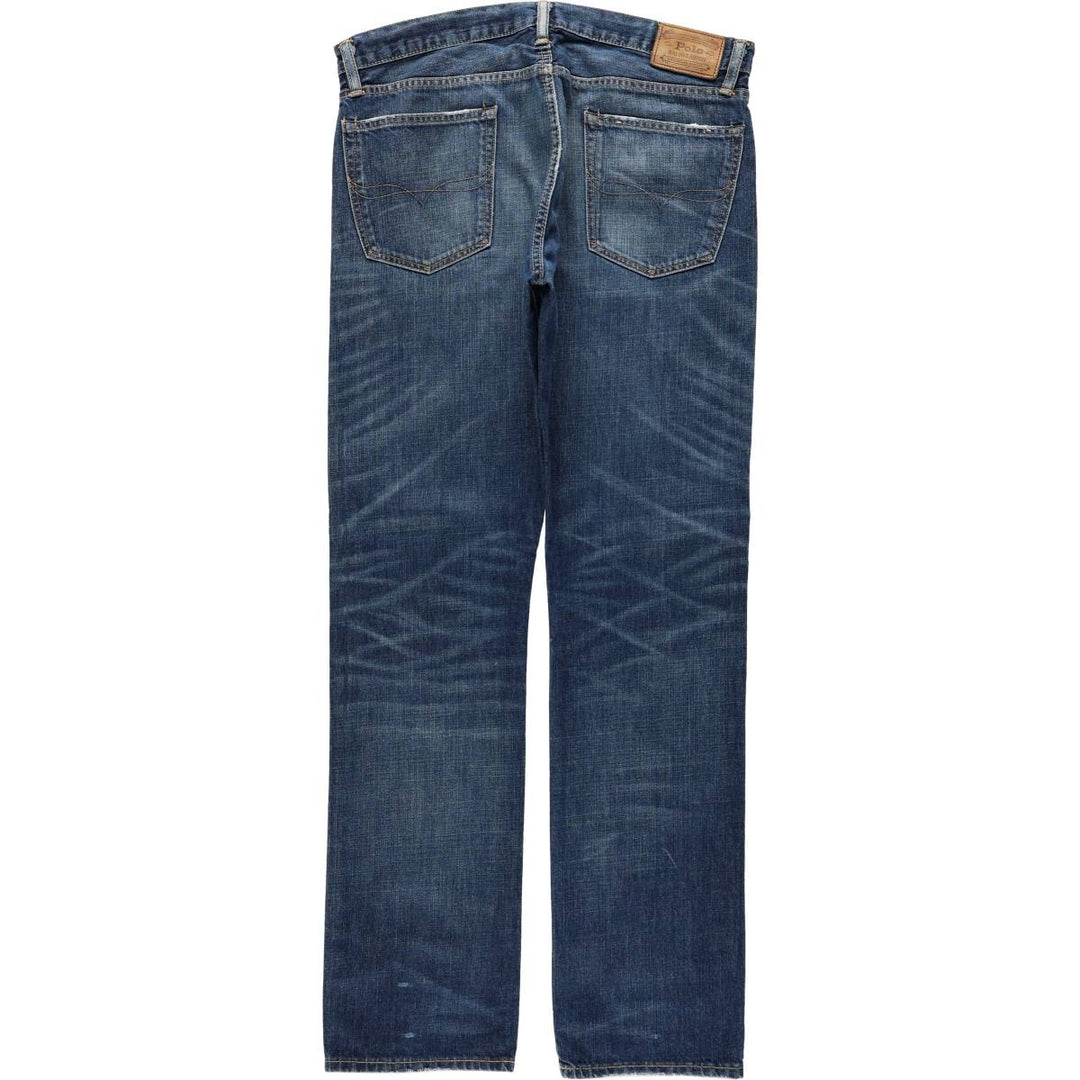 Ralph Lauren POLO RALPH LAUREN men's tapered denim pants, size W37 cotton blue type Vintage Second Hand