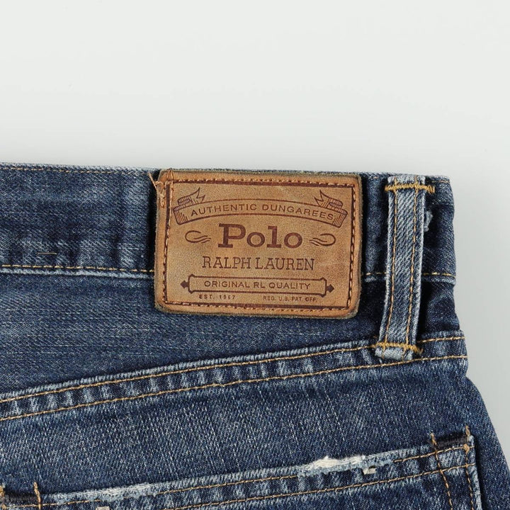 Ralph Lauren POLO RALPH LAUREN men's tapered denim pants, size W37 cotton blue type Vintage Second Hand