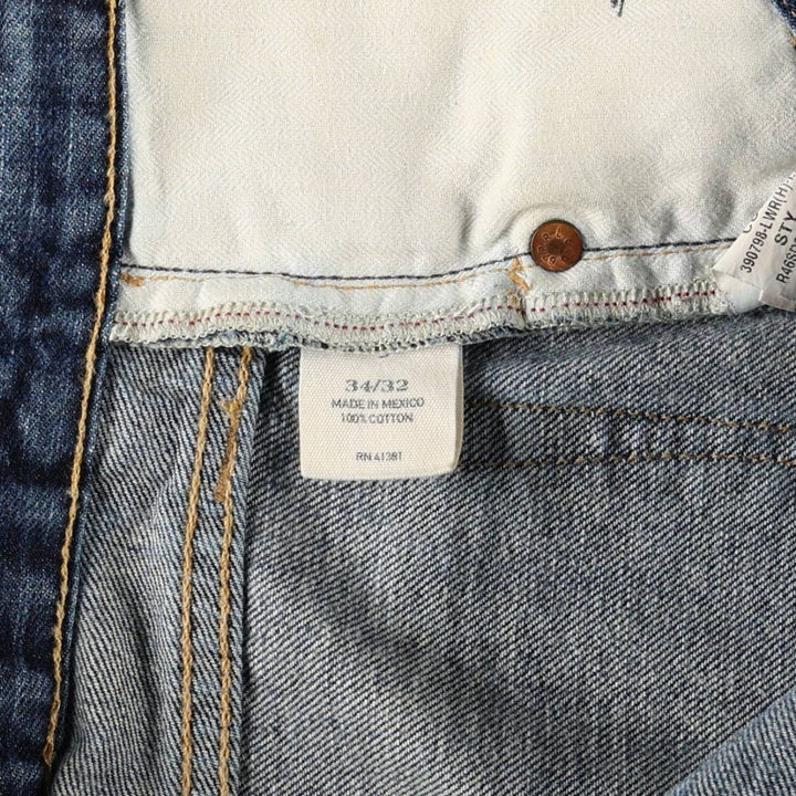 Ralph Lauren POLO RALPH LAUREN men's tapered denim pants, size W37 cotton blue type Vintage Second Hand