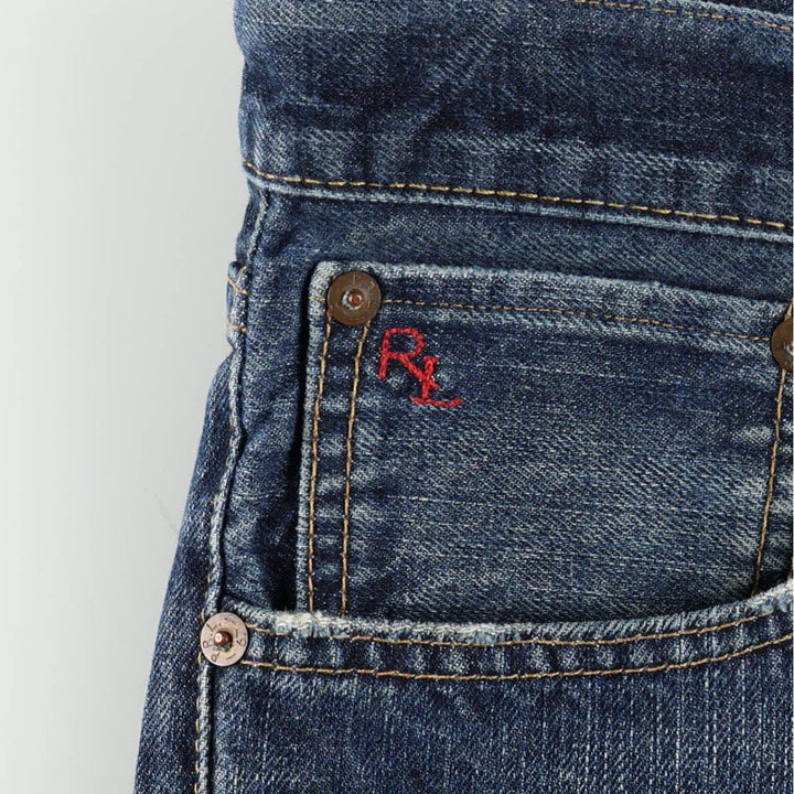 Ralph Lauren POLO RALPH LAUREN men's tapered denim pants, size W37 cotton blue type Vintage Second Hand