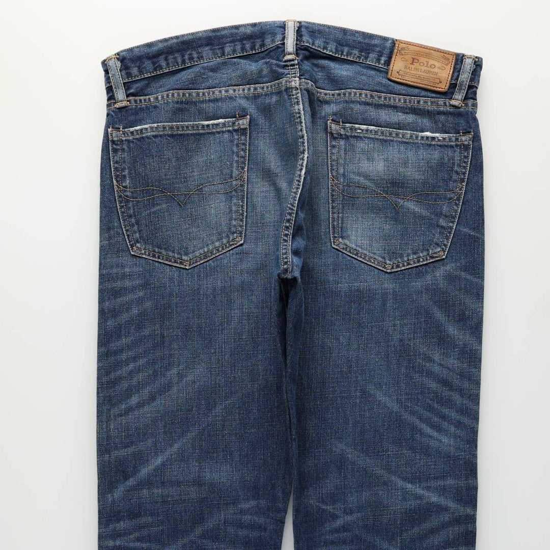 Ralph Lauren POLO RALPH LAUREN men's tapered denim pants, size W37 cotton blue type Vintage Second Hand
