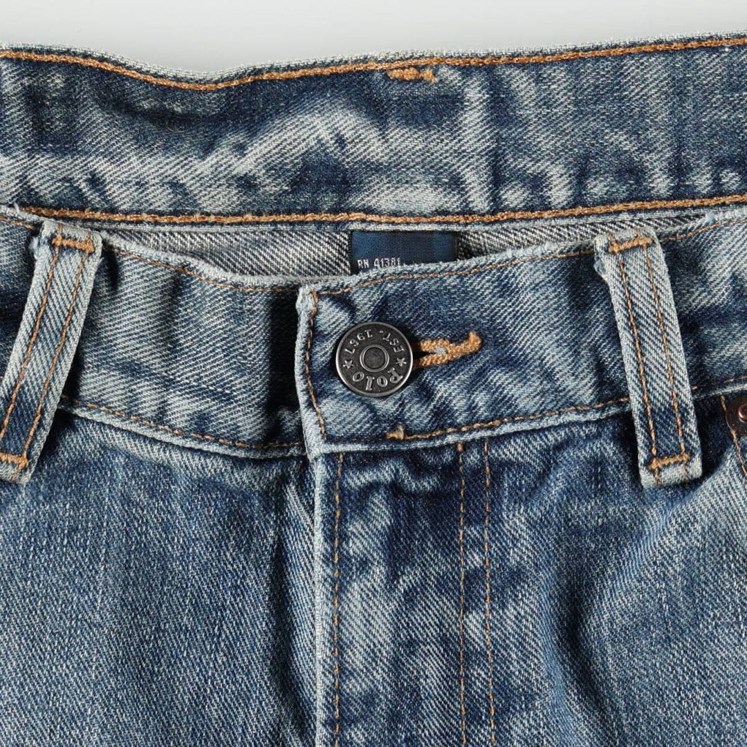 Ralph Lauren POLO RALPH LAUREN straight denim pants for men, W34 equivalent cotton blue type Vintage Second Hand
