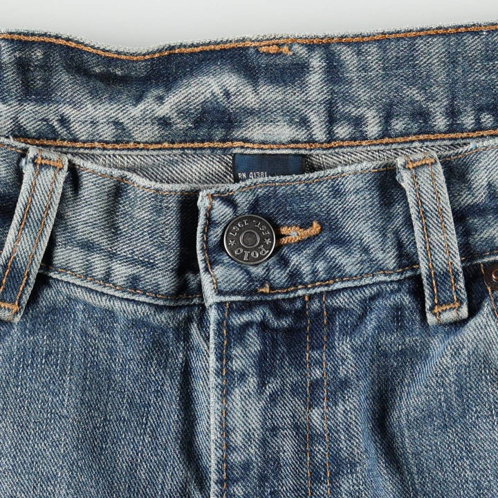 Ralph Lauren POLO RALPH LAUREN straight denim pants for men, W34 equivalent cotton blue type Vintage Second Hand