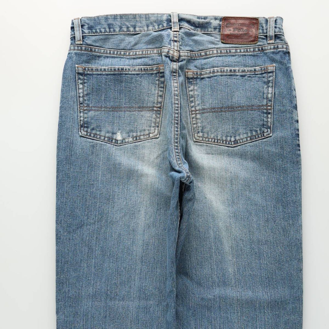 Ralph Lauren POLO RALPH LAUREN straight denim pants for men, W34 equivalent cotton blue type Vintage Second Hand