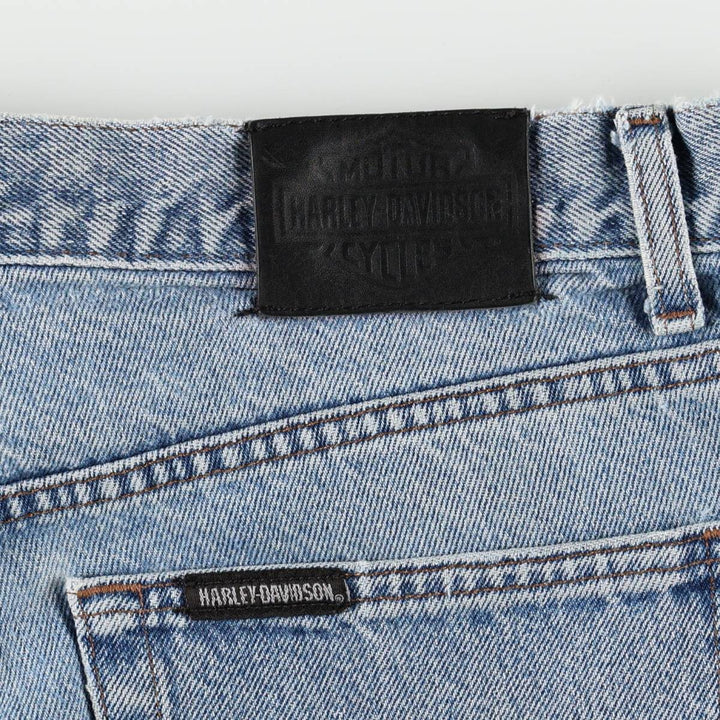 Harley-Davidson Tapered Denim Pants, Men's Size W37 (approx.) cotton blue type Vintage Second Hand