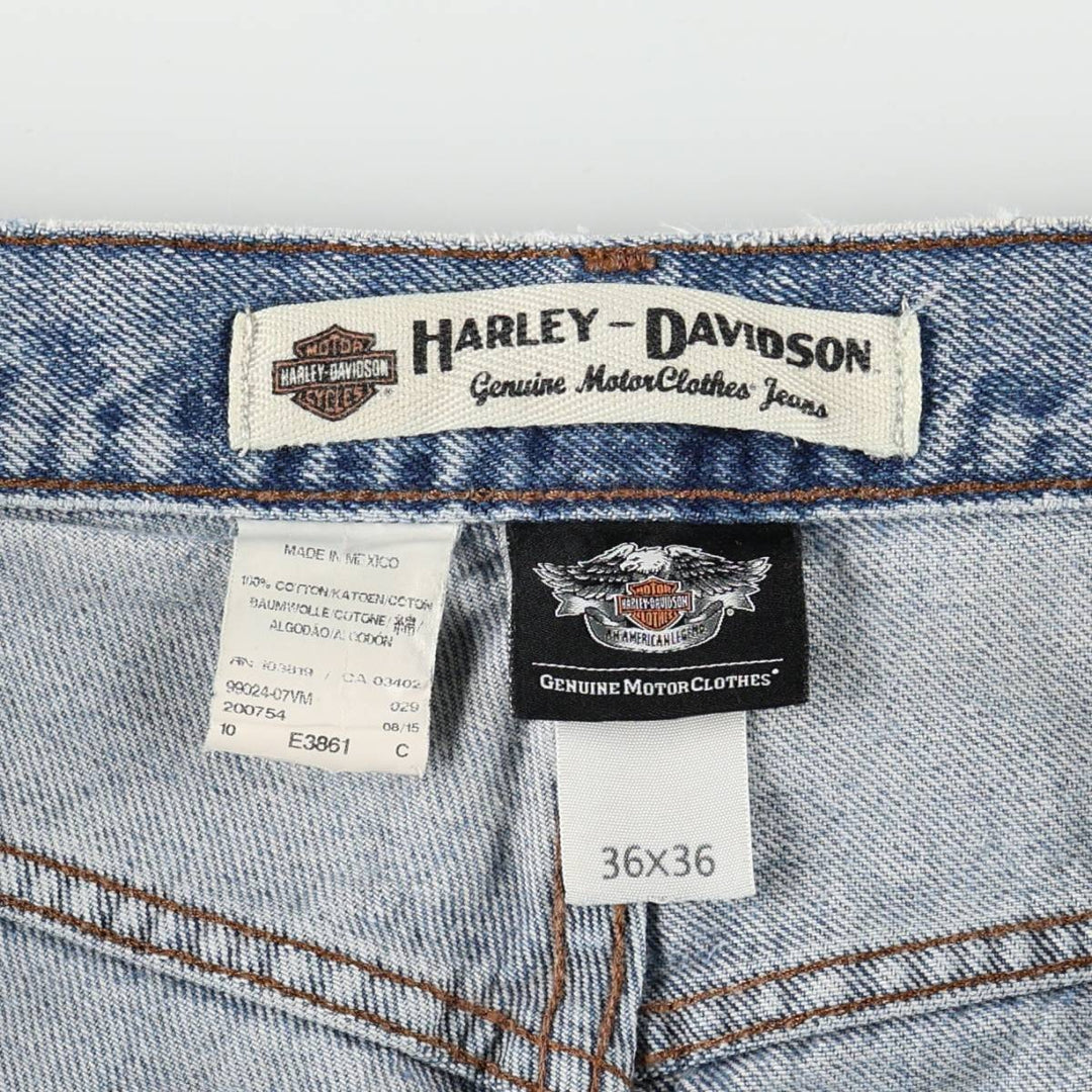 Harley-Davidson Tapered Denim Pants, Men's Size W37 (approx.) cotton blue type Vintage Second Hand