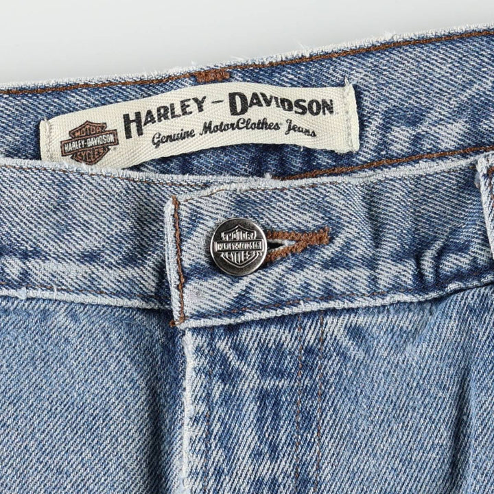 Harley-Davidson Tapered Denim Pants, Men's Size W37 (approx.) cotton blue type Vintage Second Hand