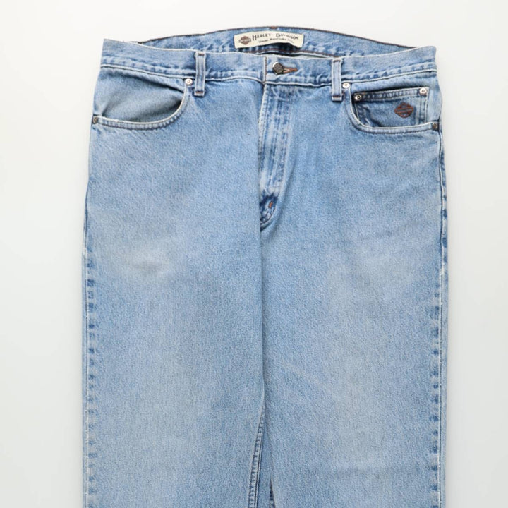 Harley-Davidson Tapered Denim Pants, Men's Size W37 (approx.) cotton blue type Vintage Second Hand