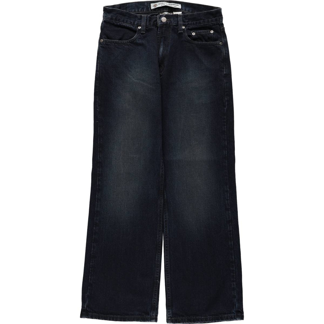Harley-Davidson Straight Denim Pants, Men's Size W31 (approx.) cotton navy blue type Vintage Second Hand