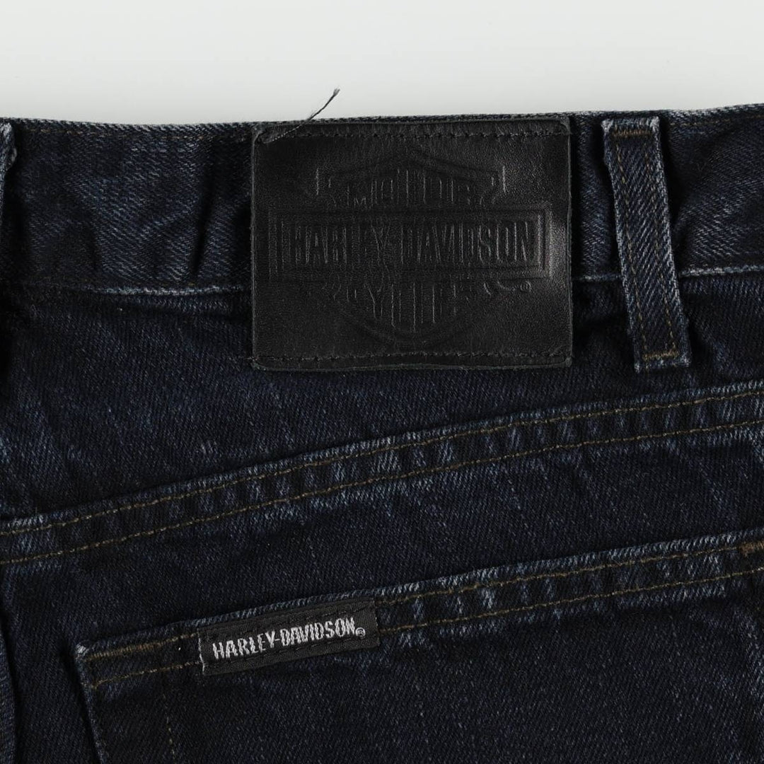 Harley-Davidson Straight Denim Pants, Men's Size W31 (approx.) cotton navy blue type Vintage Second Hand