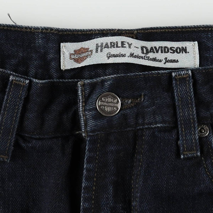Harley-Davidson Straight Denim Pants, Men's Size W31 (approx.) cotton navy blue type Vintage Second Hand