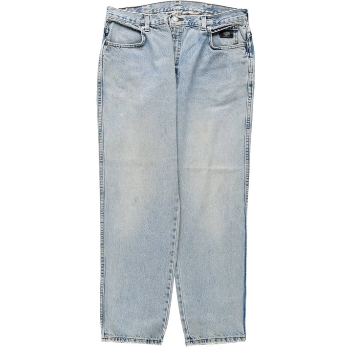 Harley-Davidson Tapered Denim Pants for Men, W35 equivalent unclear blue type Vintage Second Hand