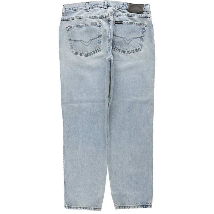 Harley-Davidson Tapered Denim Pants for Men, W35 equivalent unclear blue type Vintage Second Hand