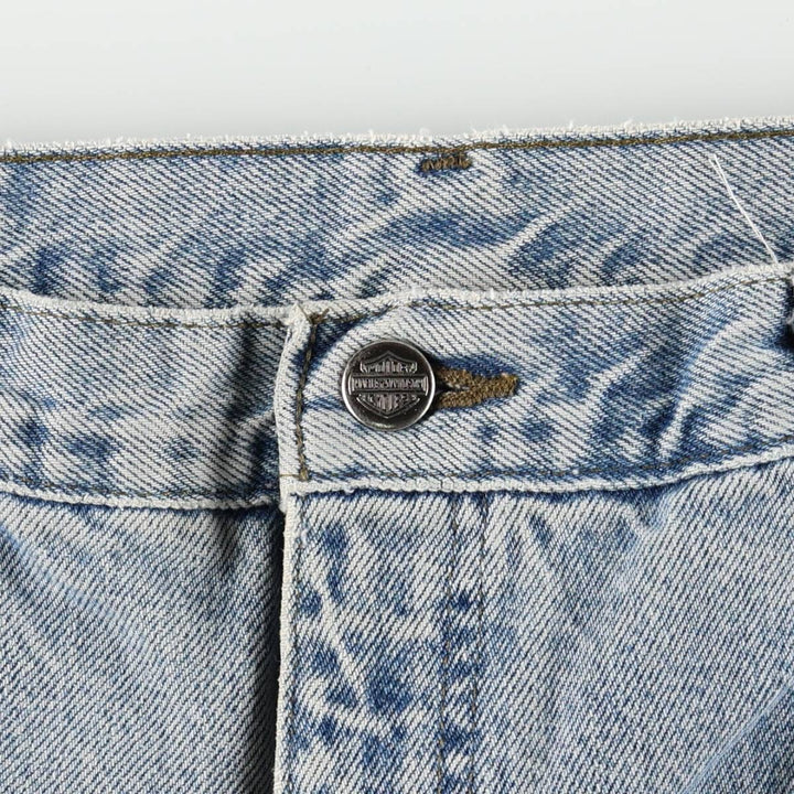 Harley-Davidson Tapered Denim Pants for Men, W35 equivalent unclear blue type Vintage Second Hand