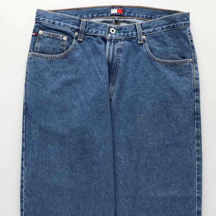 1990'S Tommy Hilfiger Tapered Denim Pants, Men's Size W36 (approx.), Vintage cotton blue type Vintage Second Hand